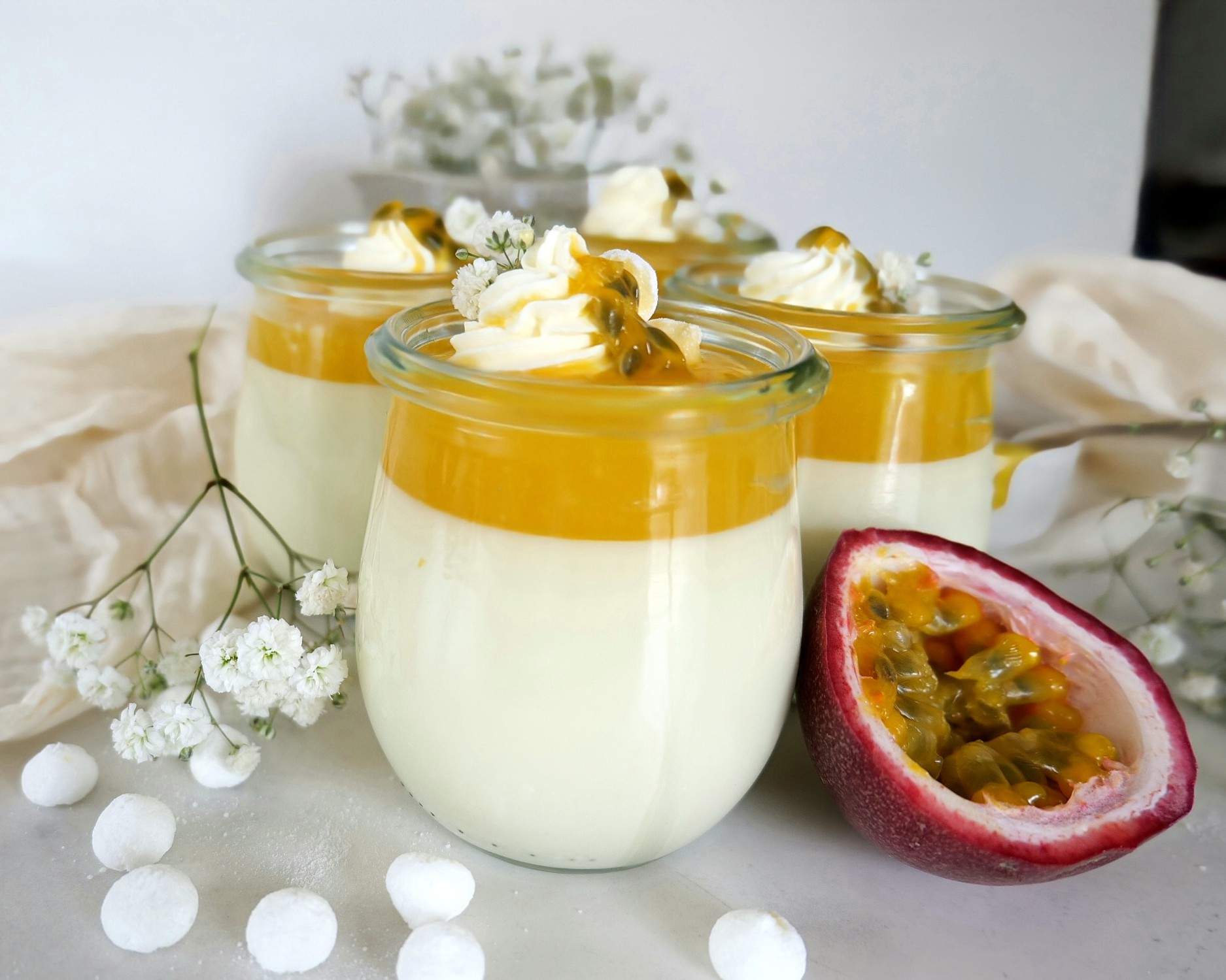 Cremige Panna Cotta mit Solero-Fruchtsoße