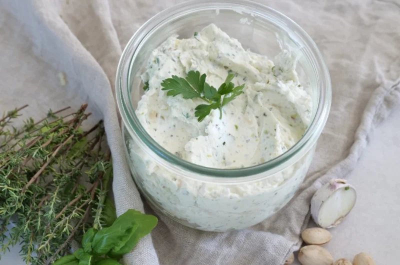 Pistazien-Parmesan-Dip mit Frischkäse