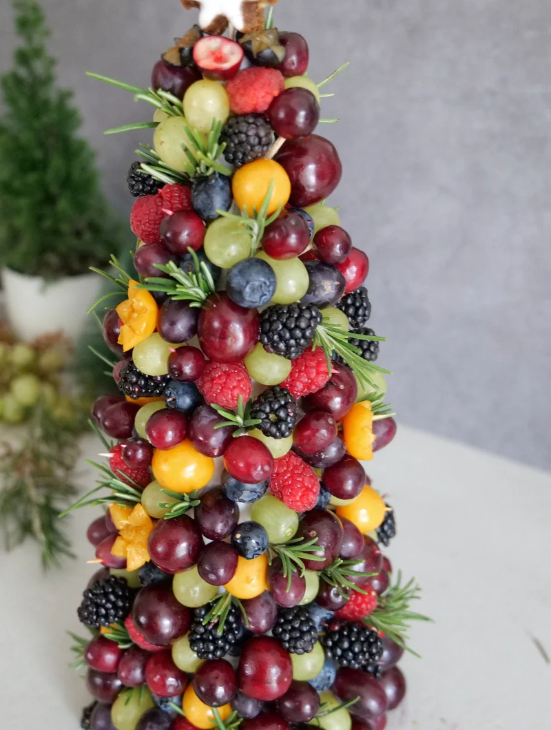 Früchte-Baum für die Silvesterparty oder Weihnachten