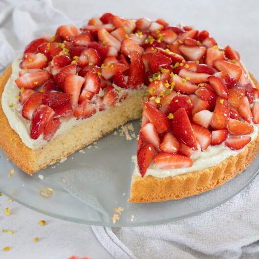 Erdbeerkuchen mit Pistaziencreme