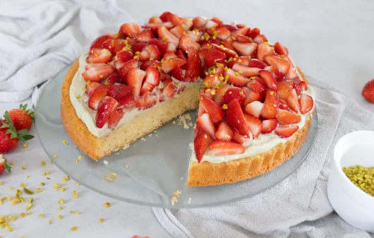 Erdbeerkuchen mit Pistaziencreme
