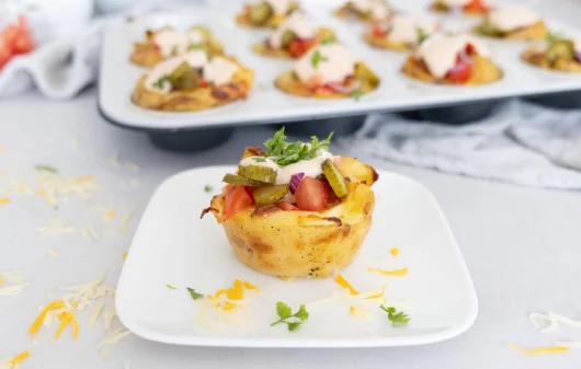 Smashed-Potato-Muffins im Burger-Style