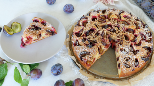 Zwetschgenkuchen mit Mandeln