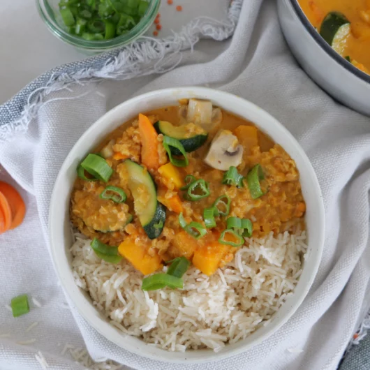 Linsencurry mit Kürbis