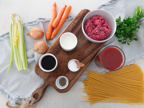 Spaghetti-Bolo-Zutaten