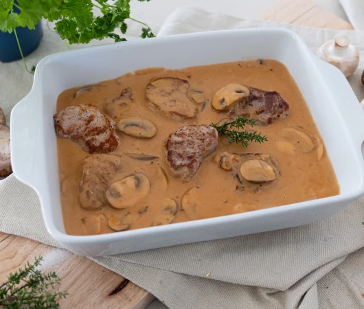 Schweinemedaillons mit Champignonrahmsoße