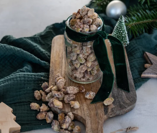 Gebrannte Pistazien – wie vom Weihnachtsmarkt