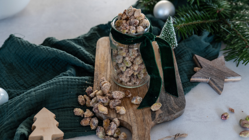 Gebrannte Pistazien – wie vom Weihnachtsmarkt